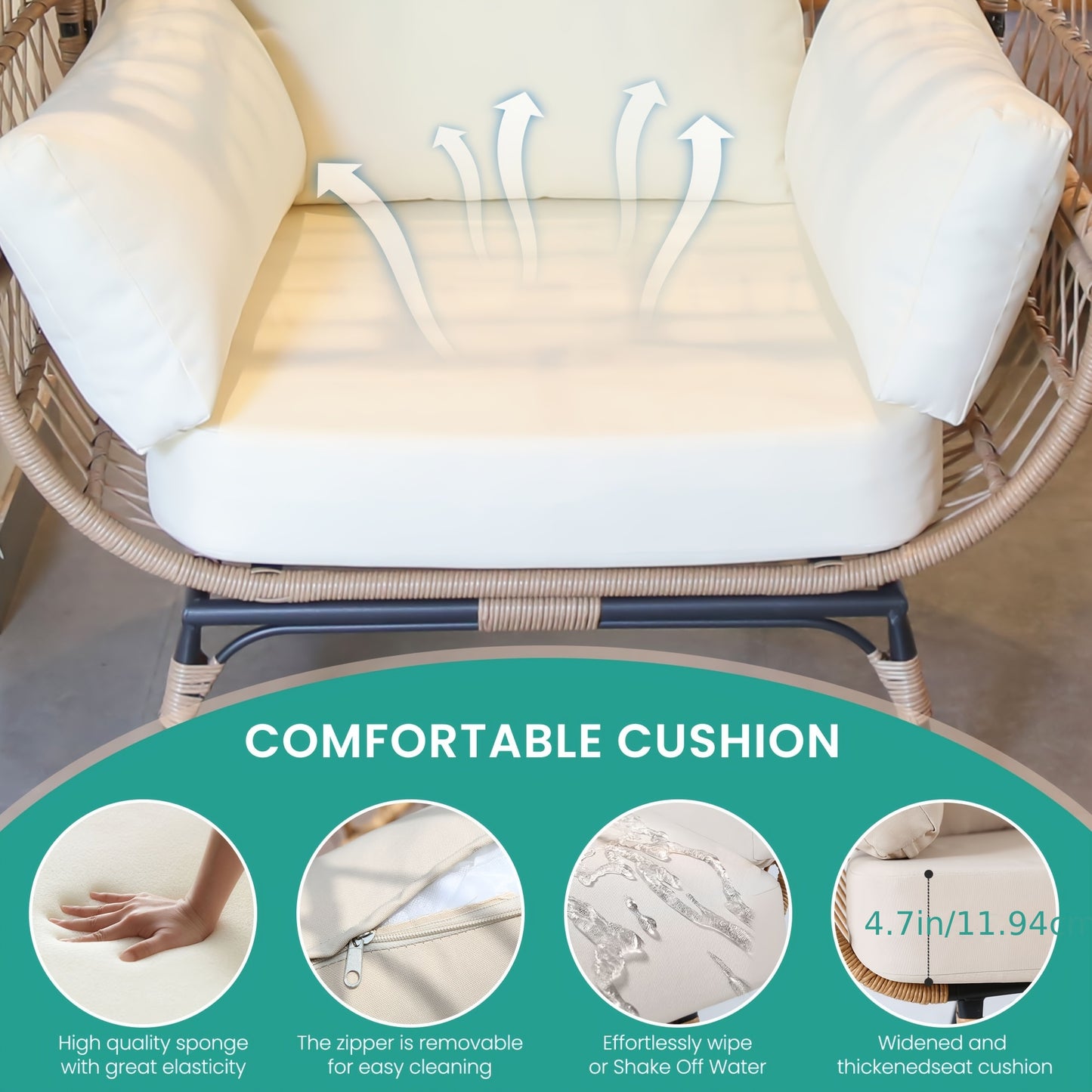 Stylish Handwoven Wicker Chair for Outdoor Relaxation and Comfort