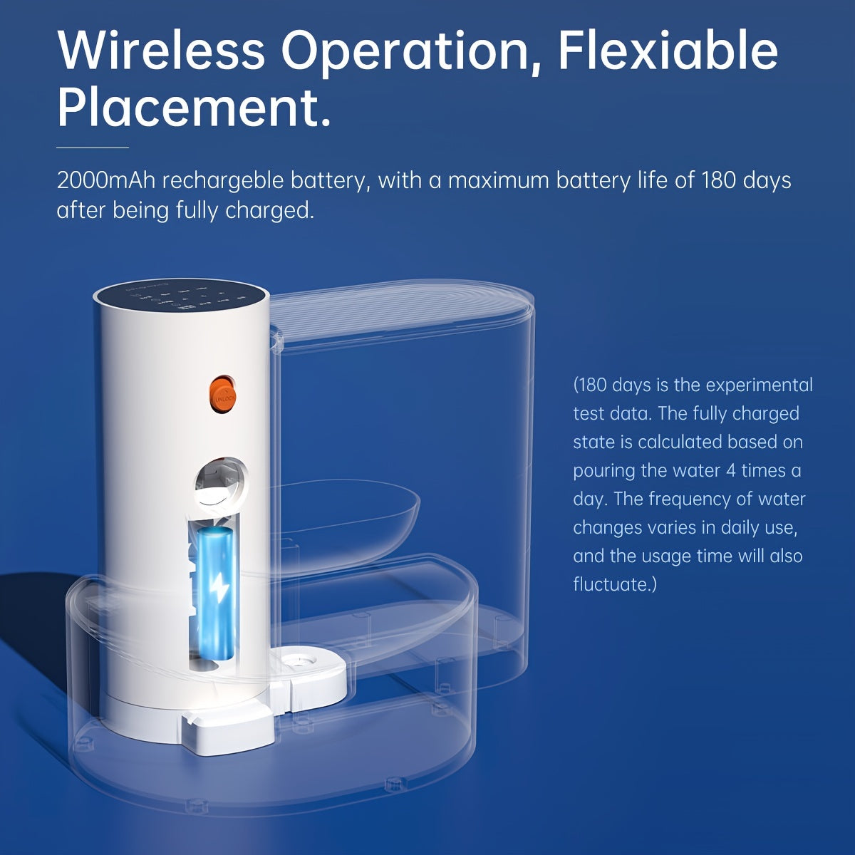 Portable Pet Waterer With Rechargeable Battery For Cats