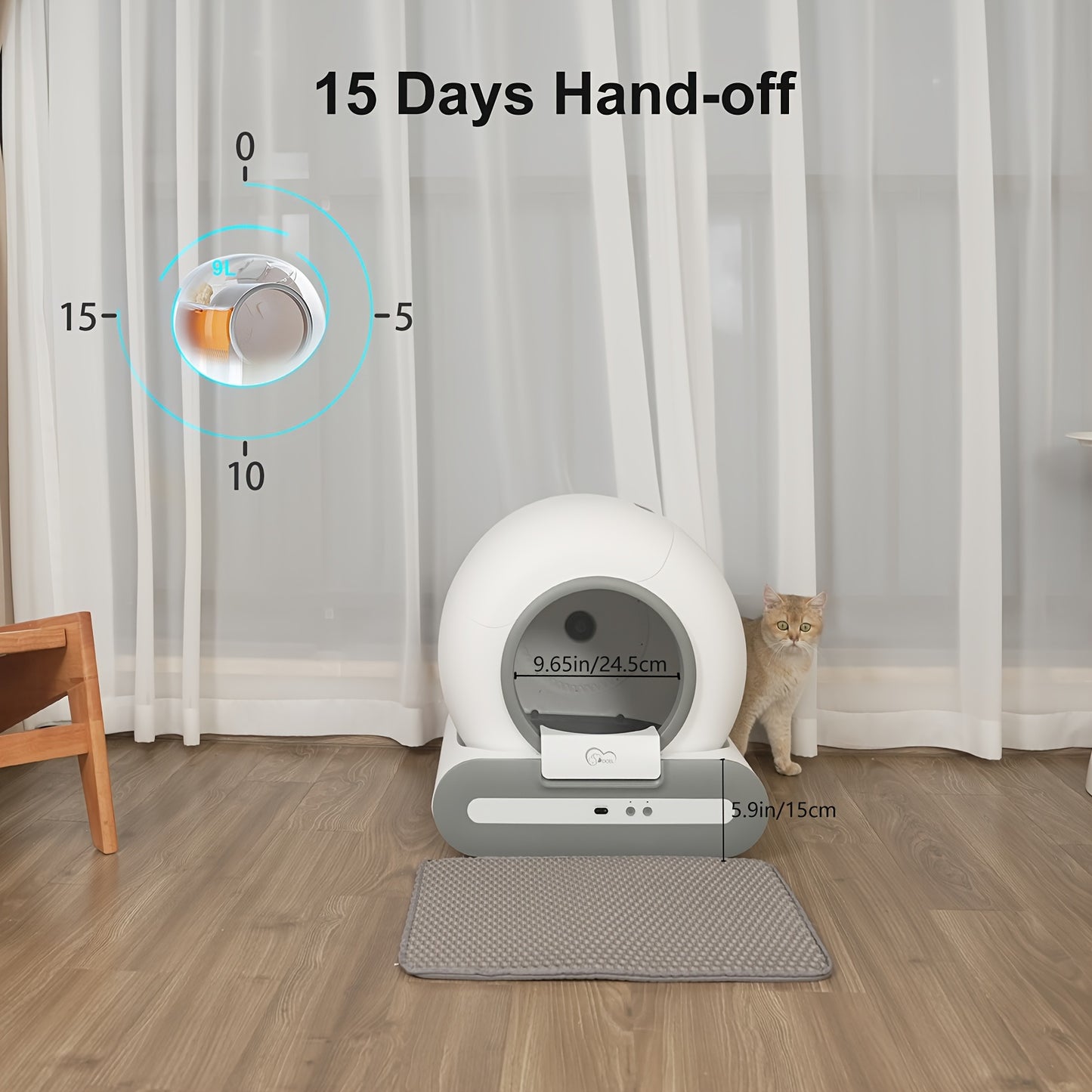 DOEL Smart Self-Cleaning Cat Litter Box with App Control