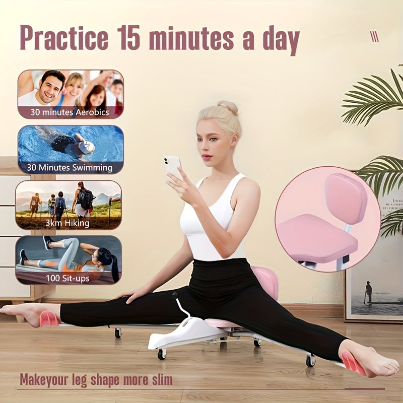 Adjustable 2-in-1 Leg Stretcher and Stool for Fitness