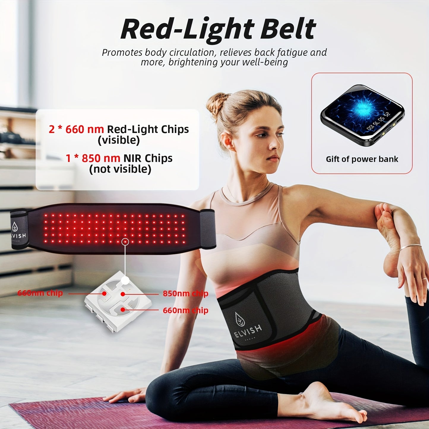 3-in-1 Infrared Light Belt for Pain Relief and Healing