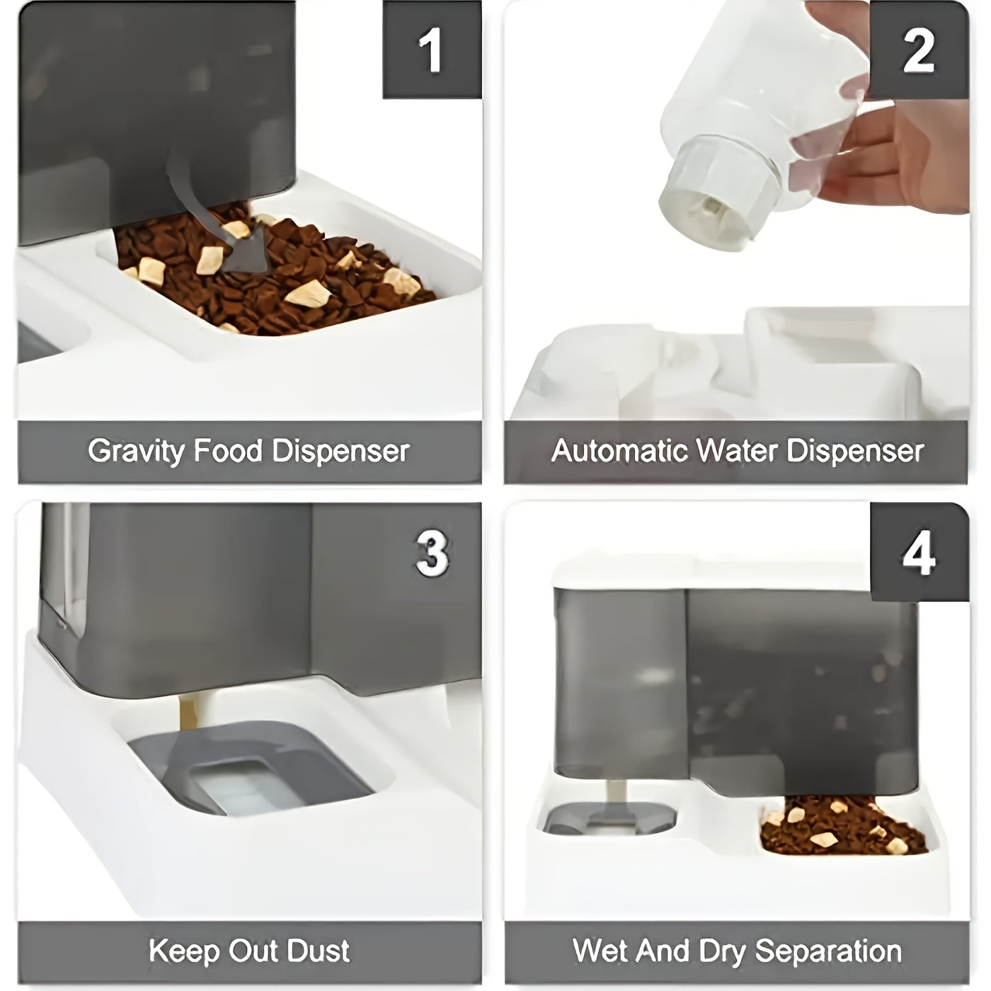 Automatic Pet Feeder and Water Dispenser for Cats and Dogs