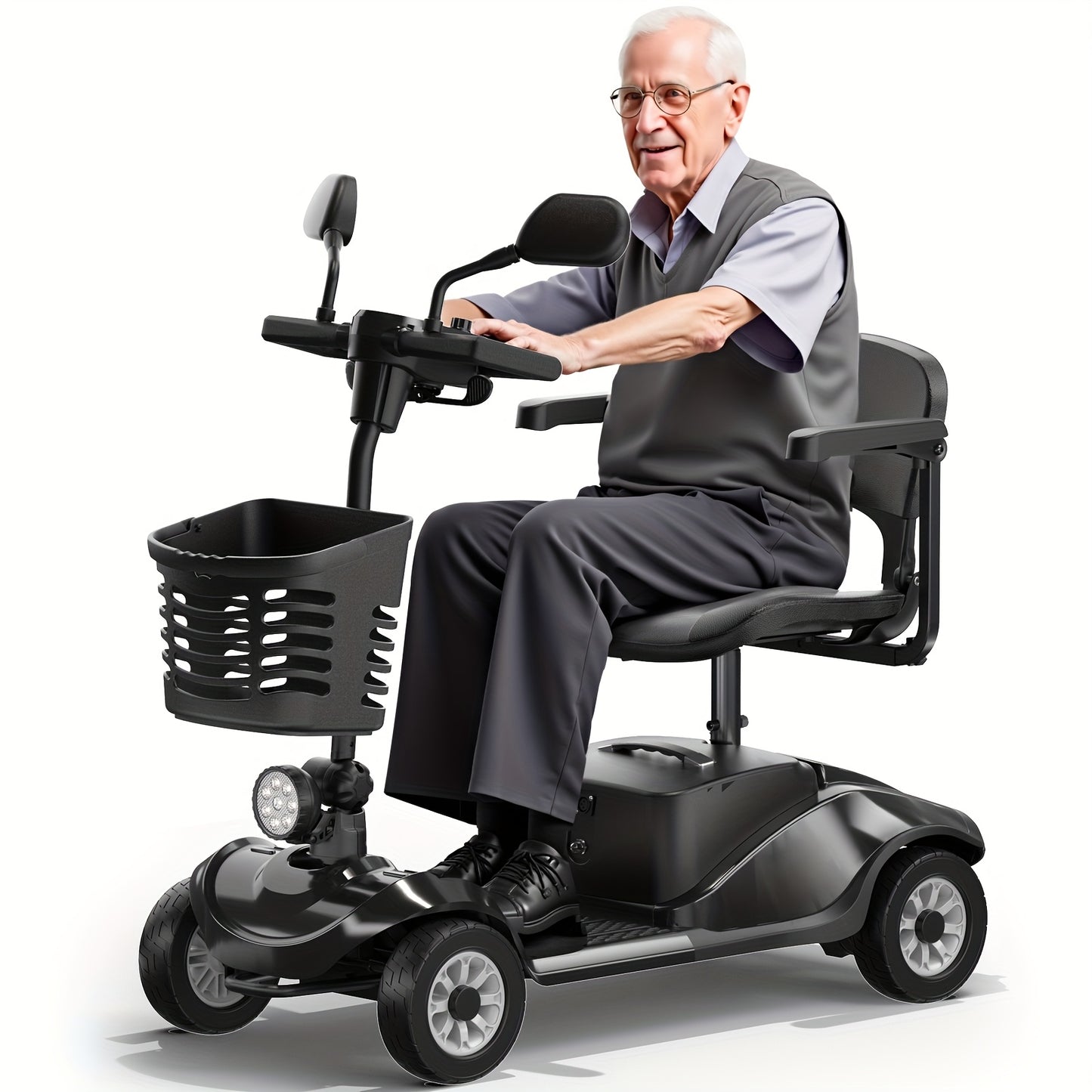 Kerdom 250W Folding Mobility Scooter for Adults and Seniors