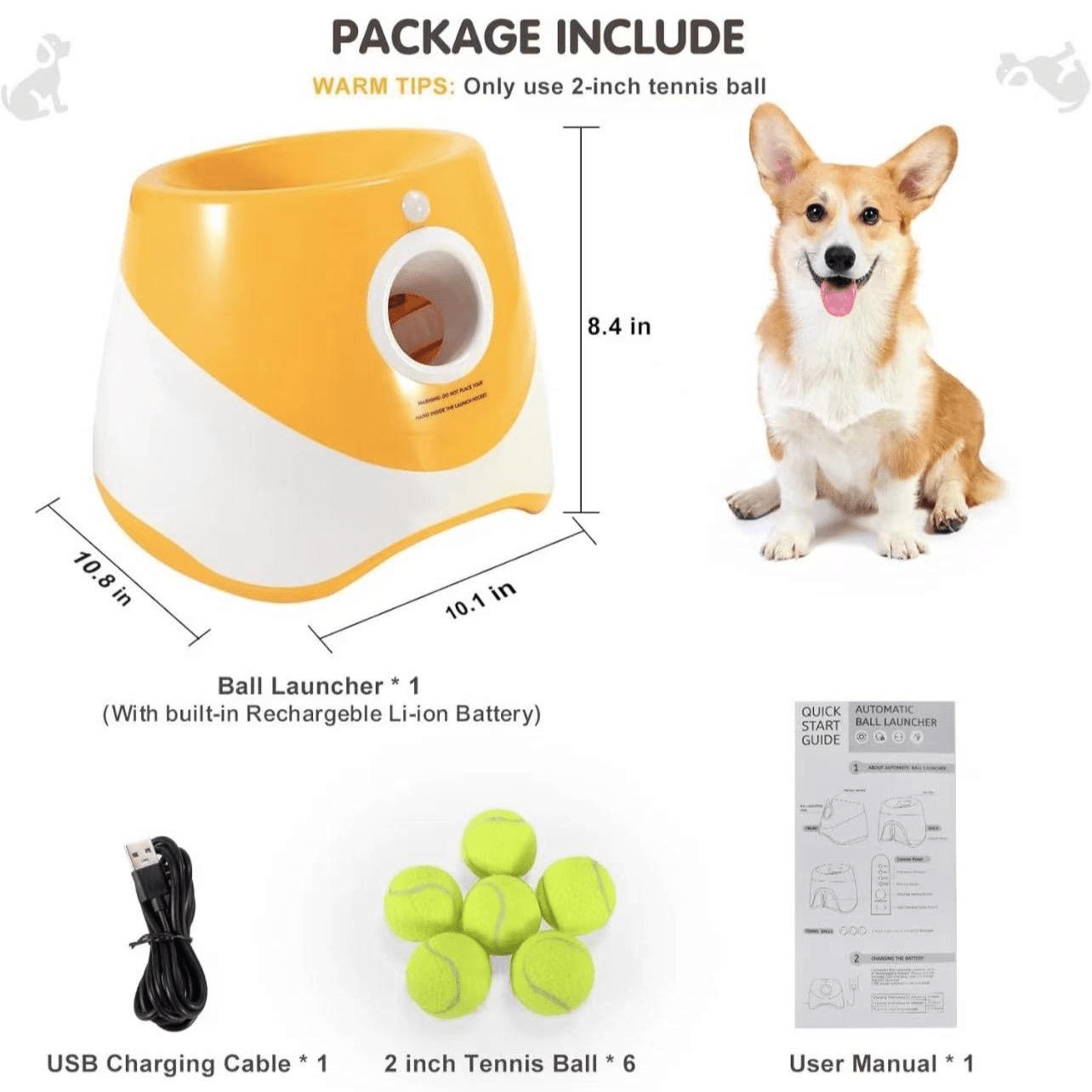 Automatic Dog Ball Launcher With Three Distance Settings