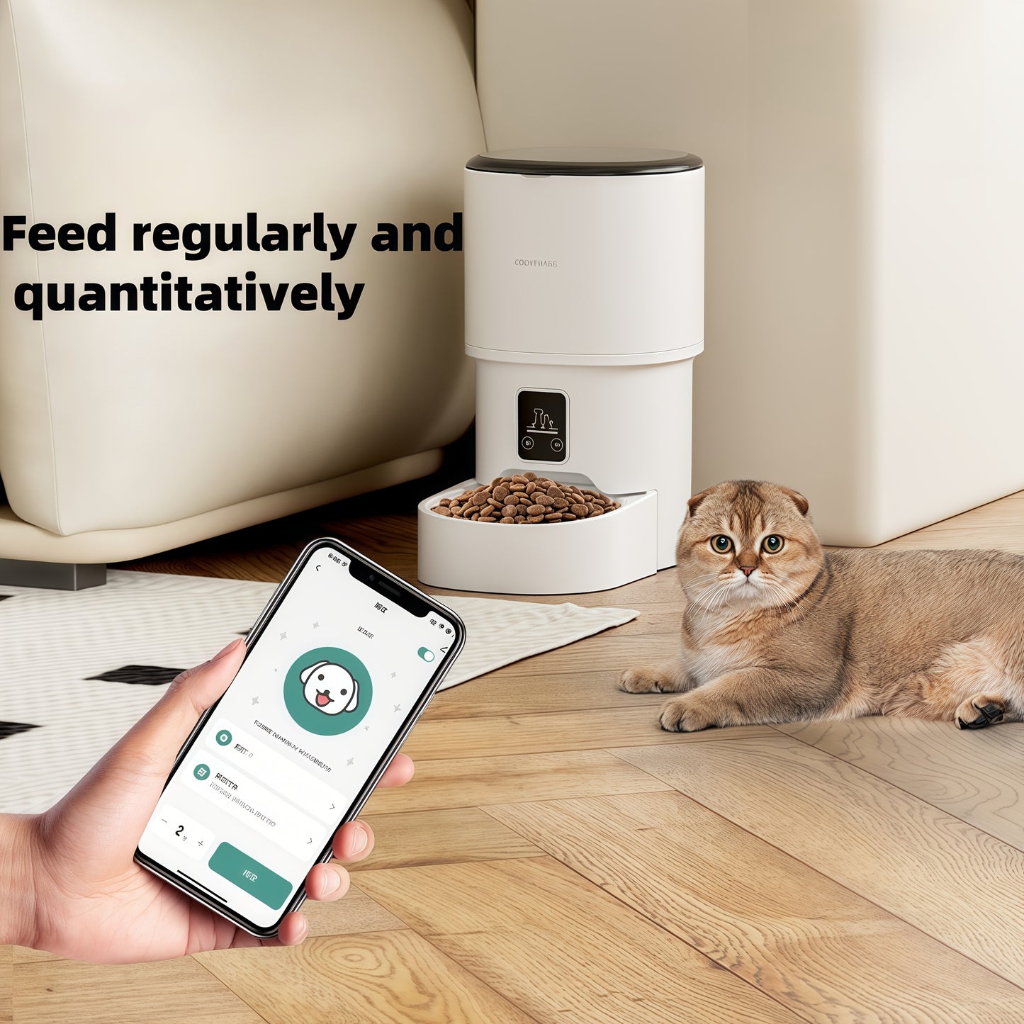 Smart WiFi Cat Feeder with App Control for Easy Feeding