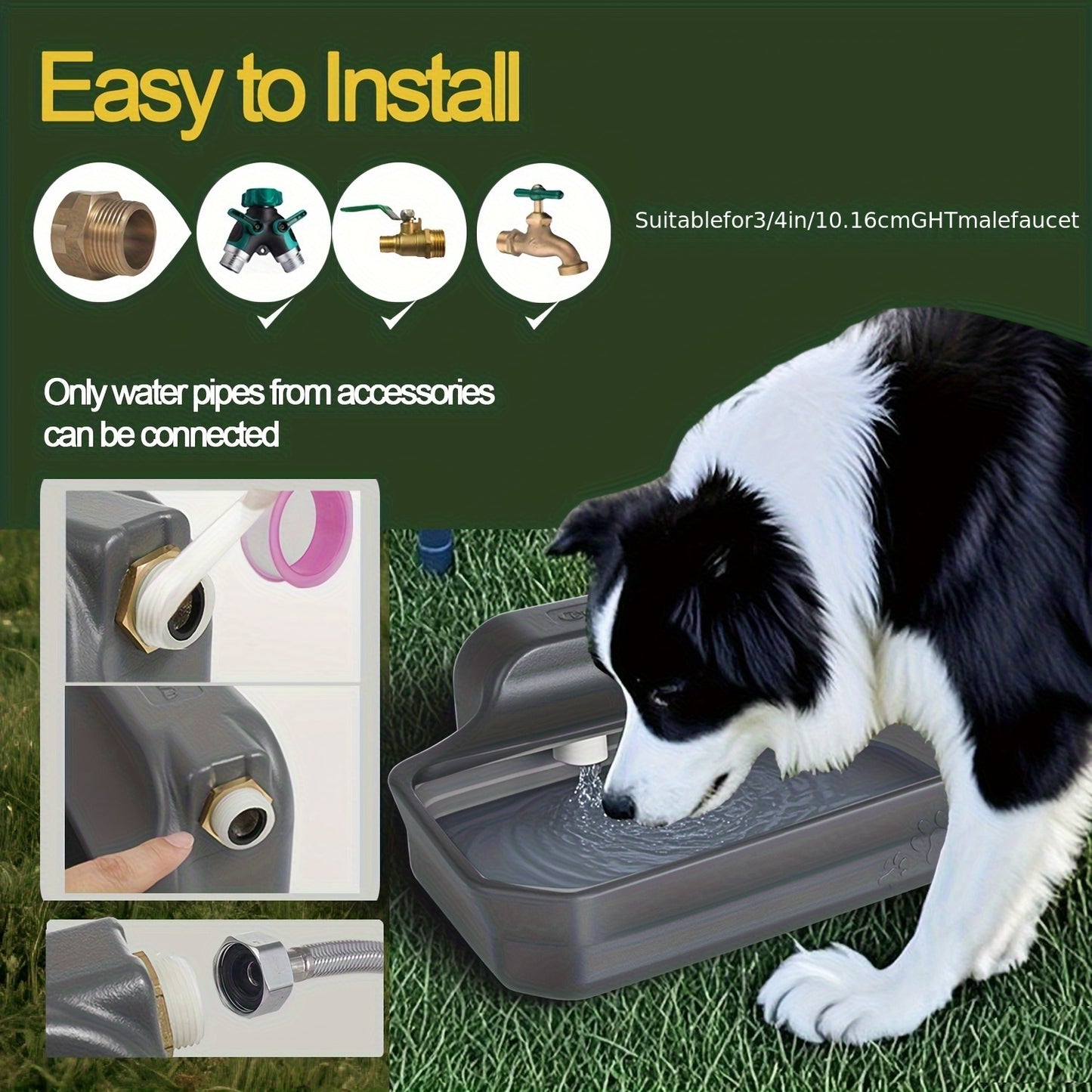 Automatic Dog Water Dispenser For Large Pets And Animals