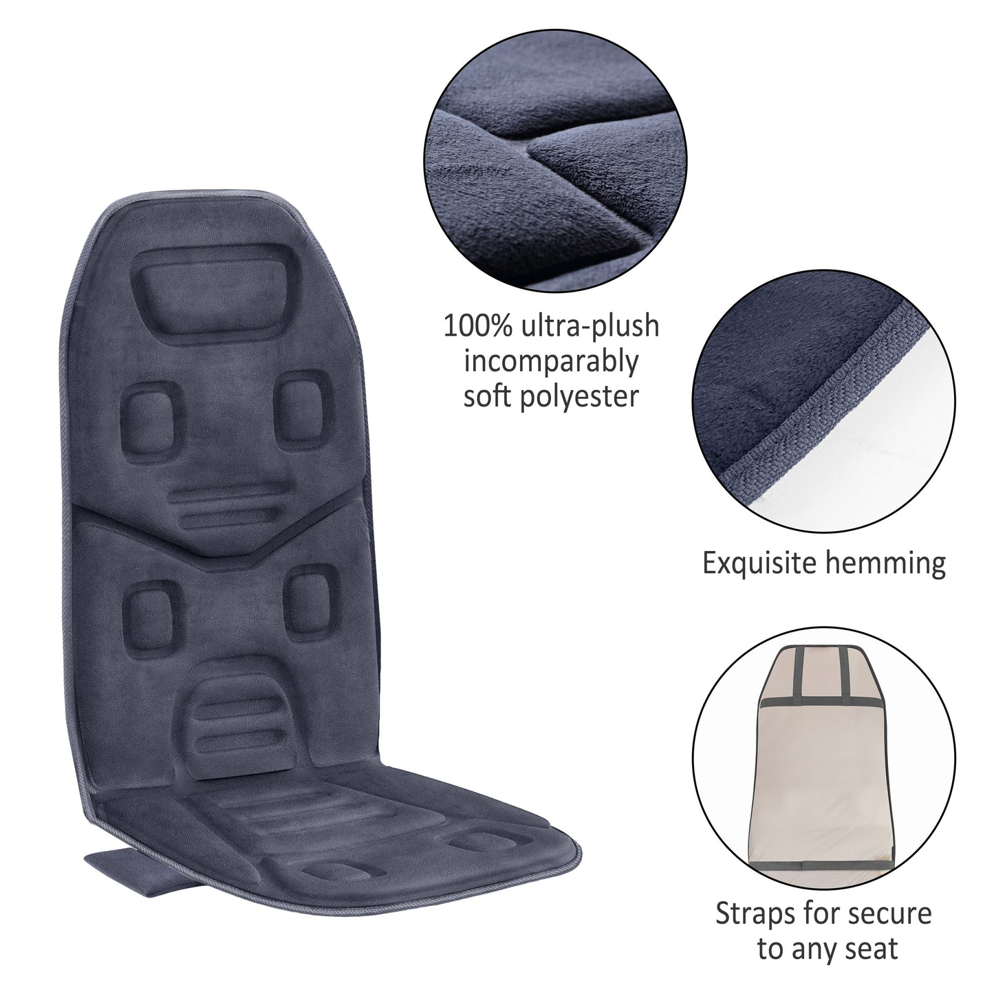 Comfier Massage Seat Cushion With Heat And Vibration Motors
