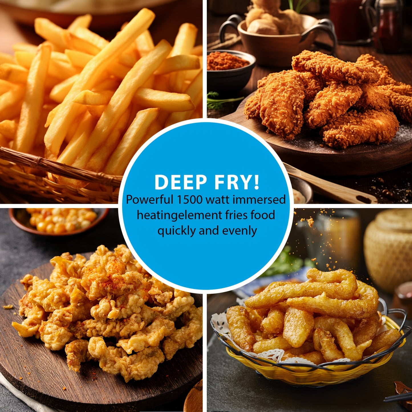 Dual Basket Deep Fryer with Adjustable Temperature and Timer