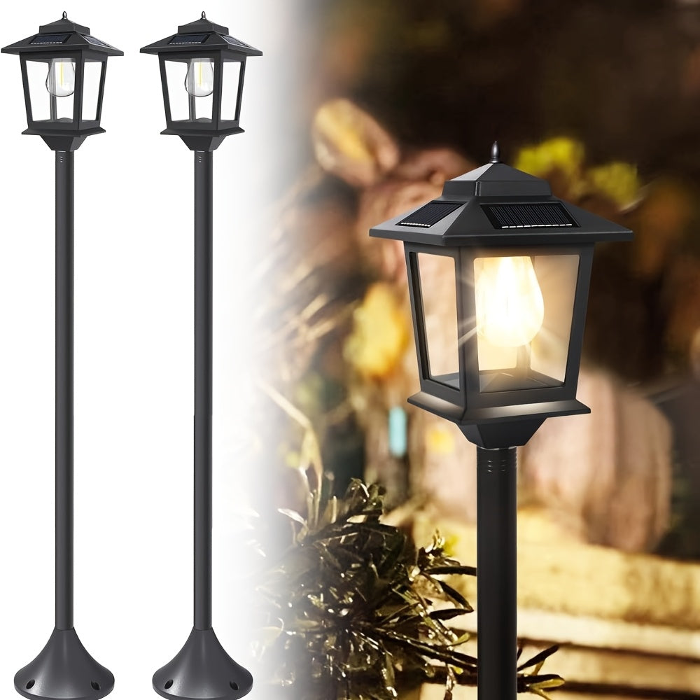 Solar Powered Aluminum Lamp Post Light for Outdoor Decor