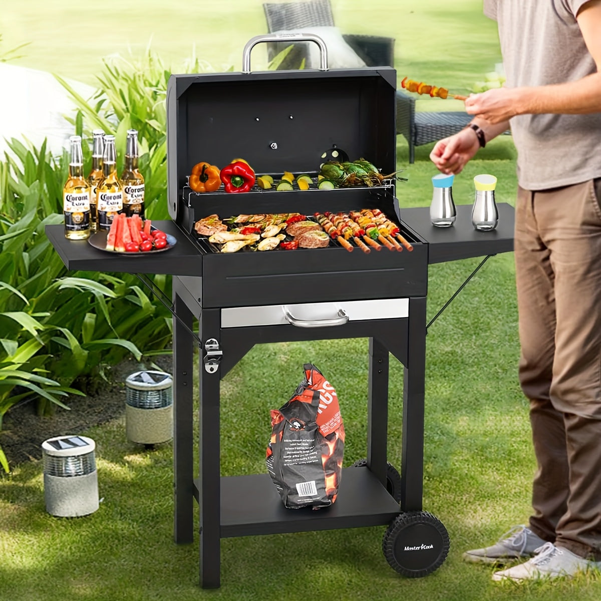 Master Cook Heavy Duty Charcoal Grill for Outdoor Fun