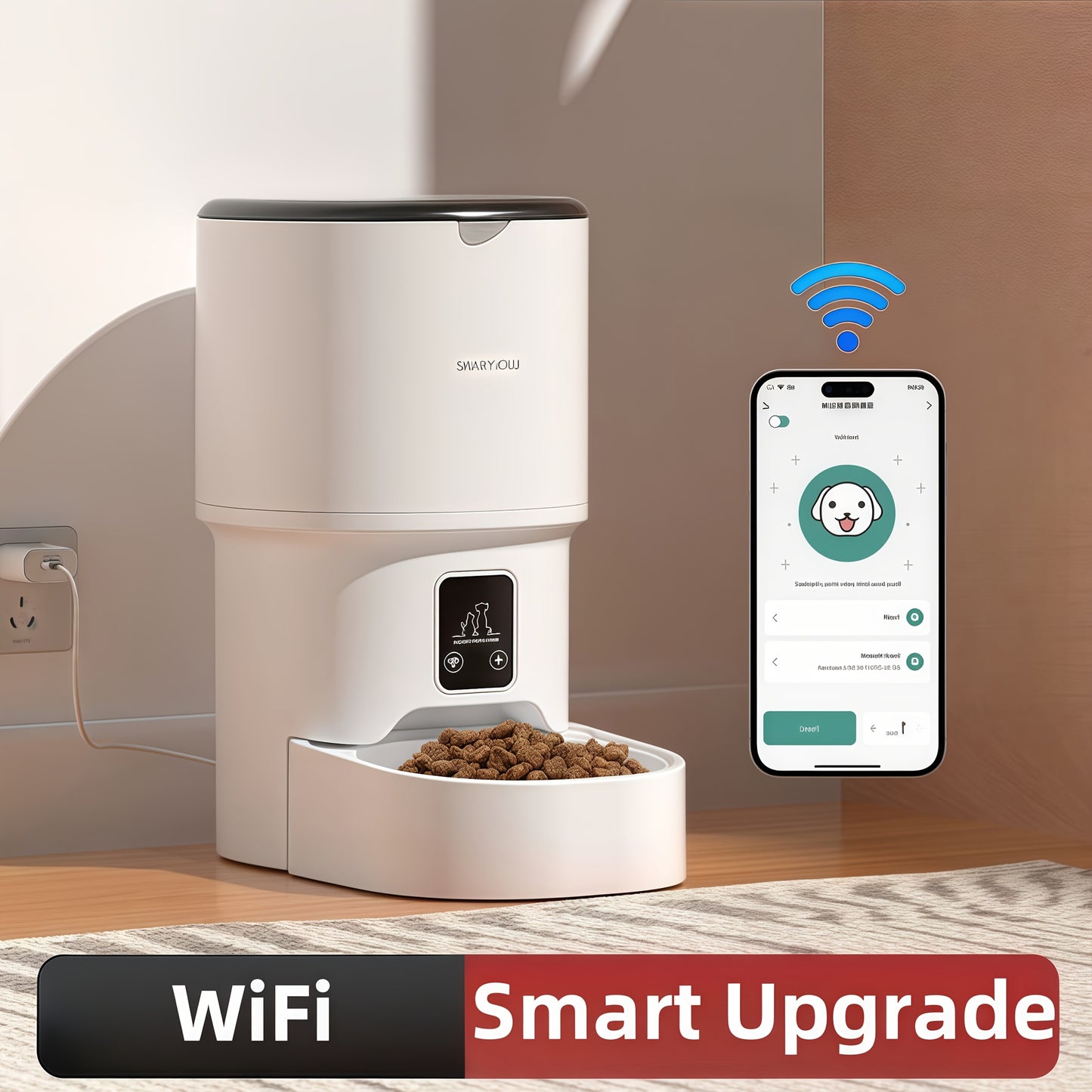 Smart WiFi Cat Feeder with App Control for Easy Feeding