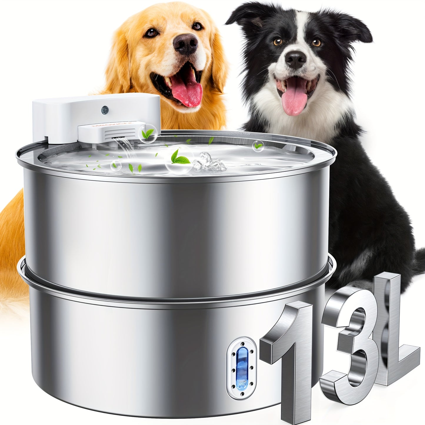 Automatic Stainless Steel Dog Water Fountain with 5-Stage Filter