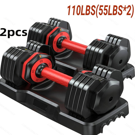 Adjustable 5 in 1 Dumbbell Barbell Set for Home Gym