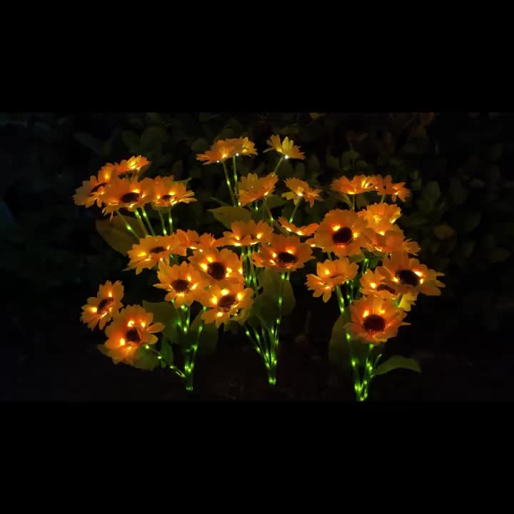 Solar Sunflower Lights for Outdoor Garden and Party Decor