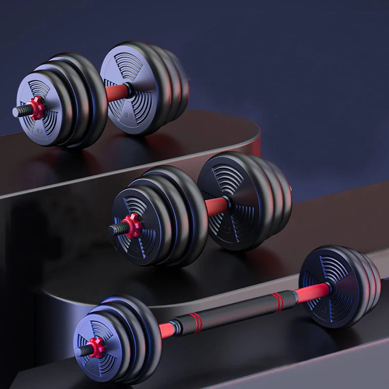Adjustable Dumbbell Barbell Set With Anti Slip Grip