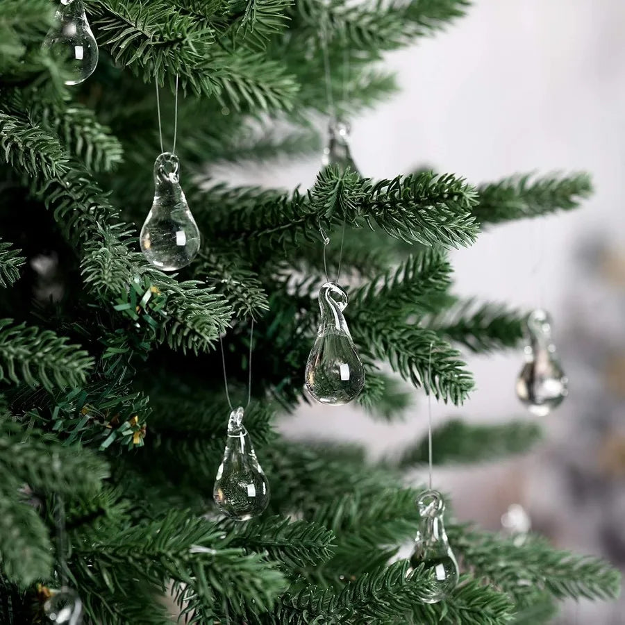Crystal Teardrop Ornaments Hanging Christmas Decor Set