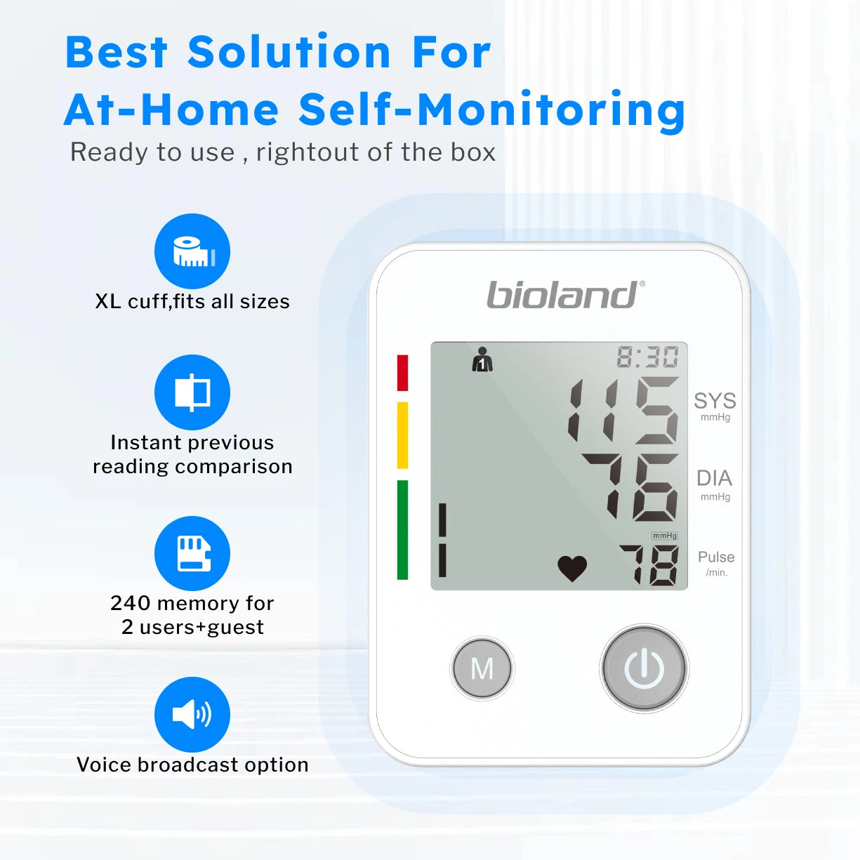 Bioland Blood Pressure Monitor Arm Automatic Digital Device