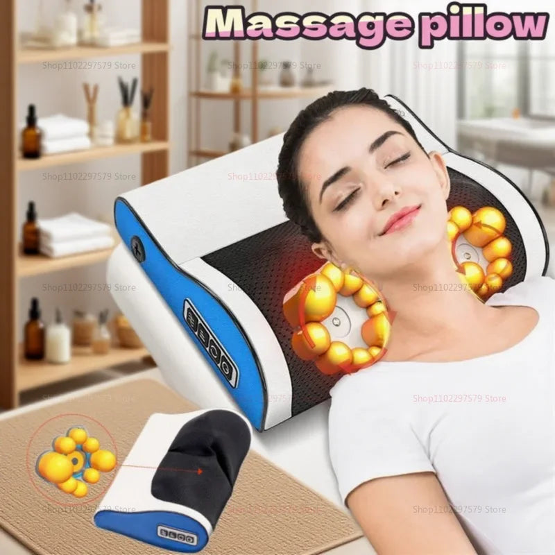 OLOEY Neck Massager With Heated Kneading Pillow For Back