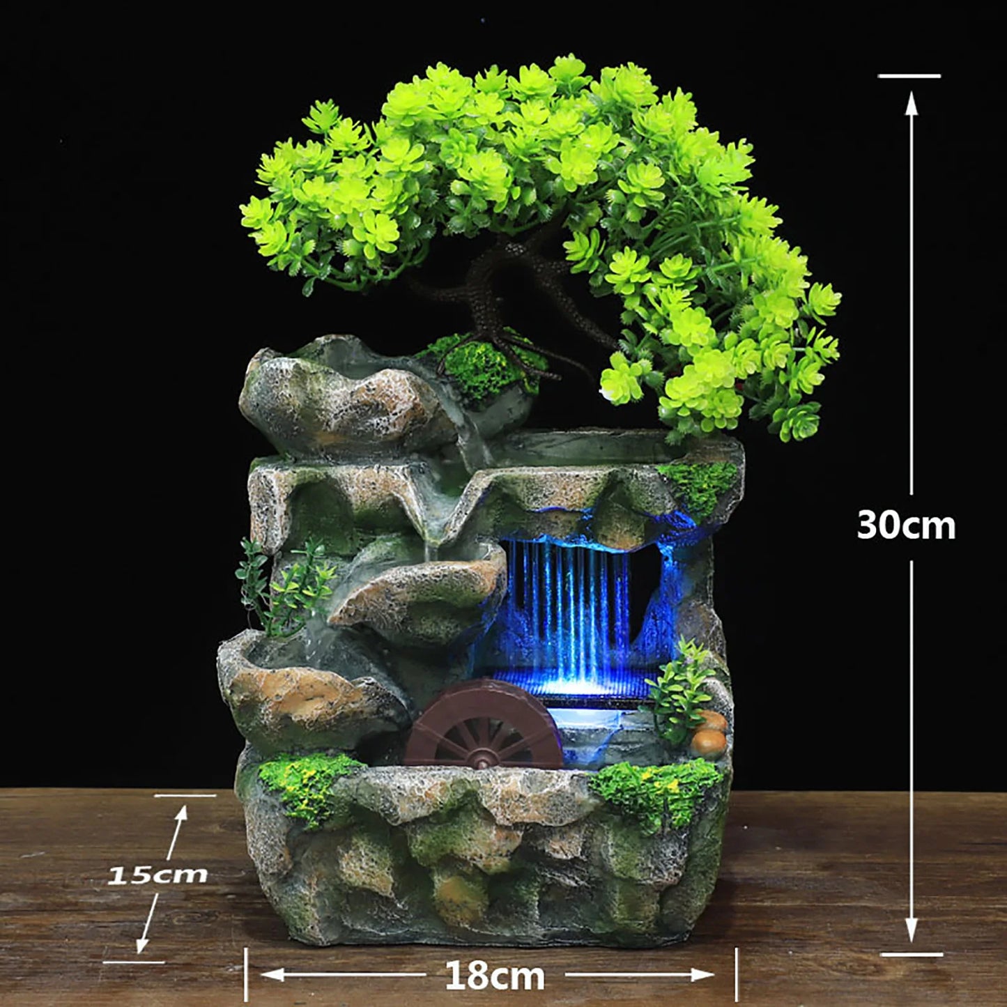 Hign-concerned Indoor Fountain Waterfall Desktop LED Light