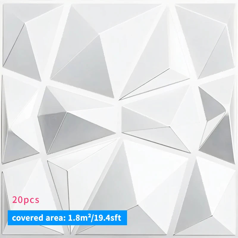 Hign-concerned 20Pcs 3D Wall Panels Indoor Decoration For Living Room Bedroom Office