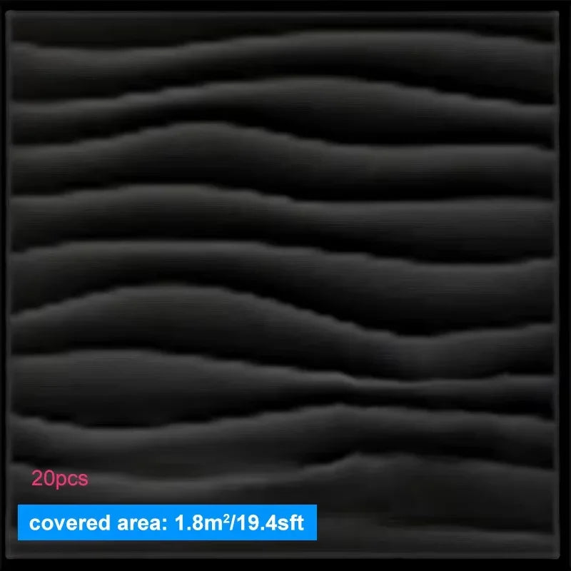 Hign-concerned 20Pcs 3D Wall Panels Indoor Decoration For Living Room Bedroom Office