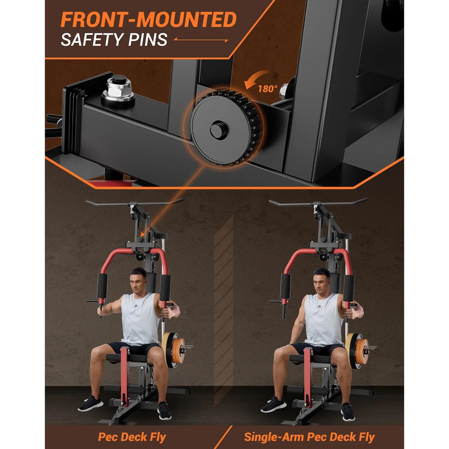 HiMISS Home Gym Machine Full Body Pulley Workout Station