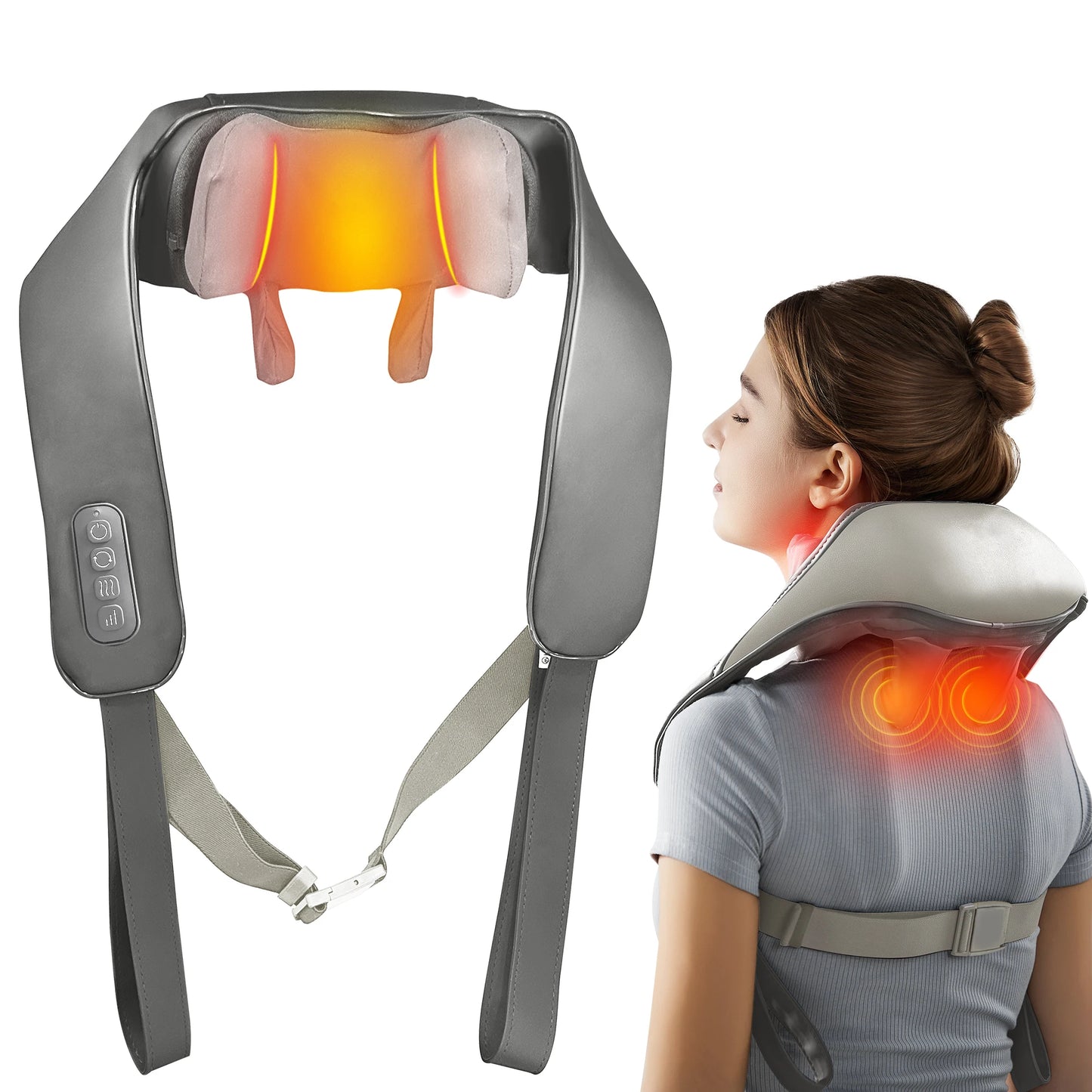 Heated Neck And Shoulder Massager Shawl With 6D Heads