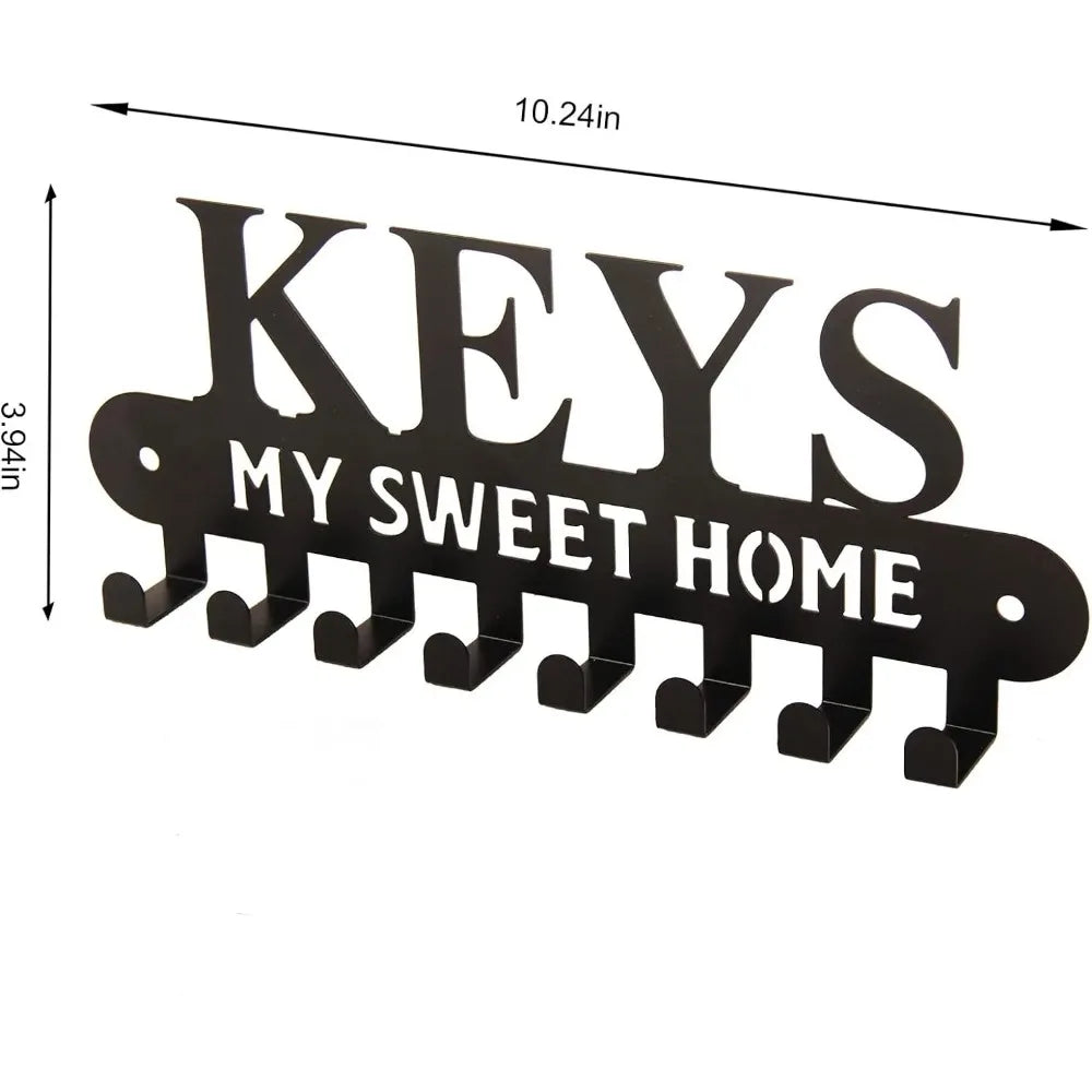 Sweet Home Decorative Wall Mounted Key Holder And Coat Rack