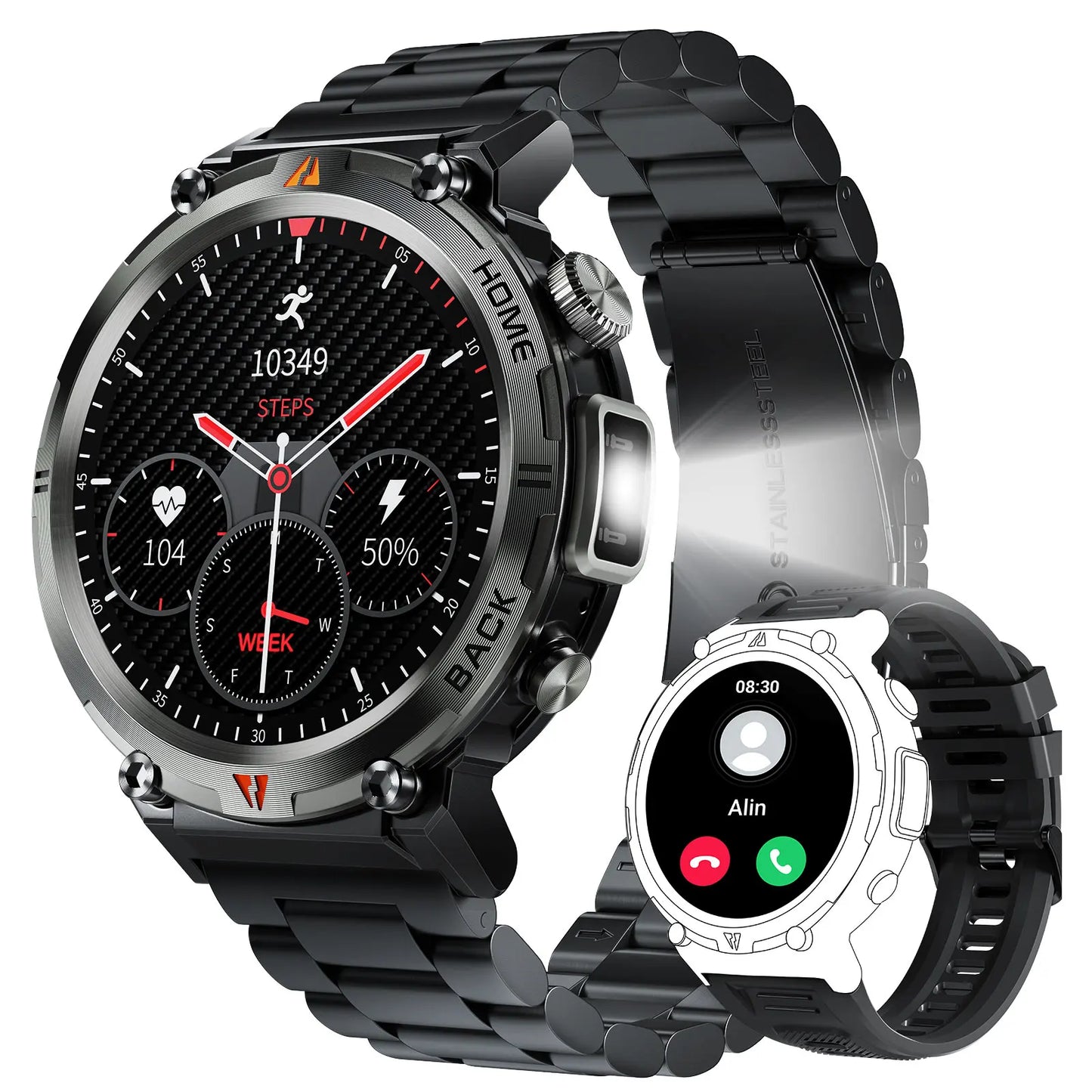EIGIIS KE3 Bluetooth Smartwatch Men Full Touch Health