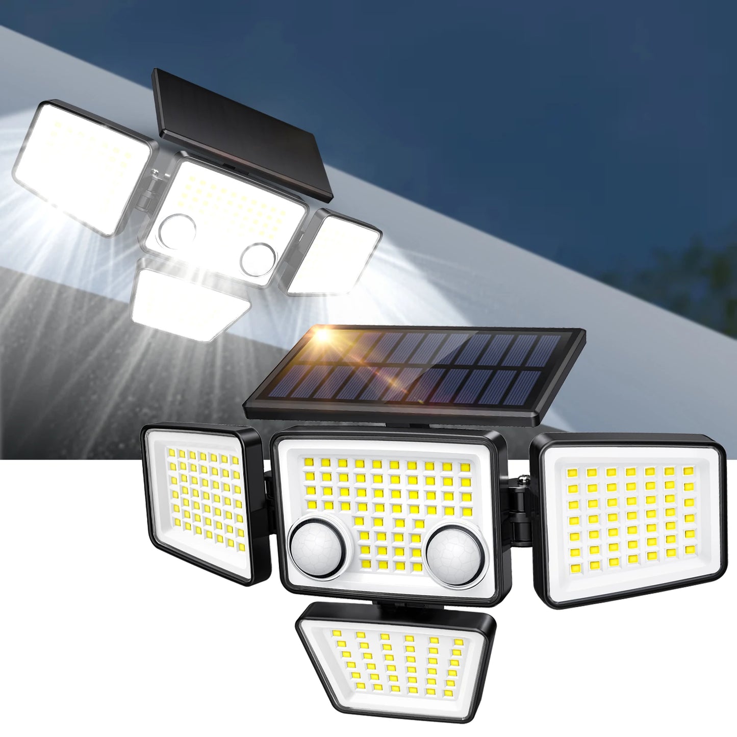 SZRSTH Solar Motion Sensor Outdoor Lights 3000LM FloodLight