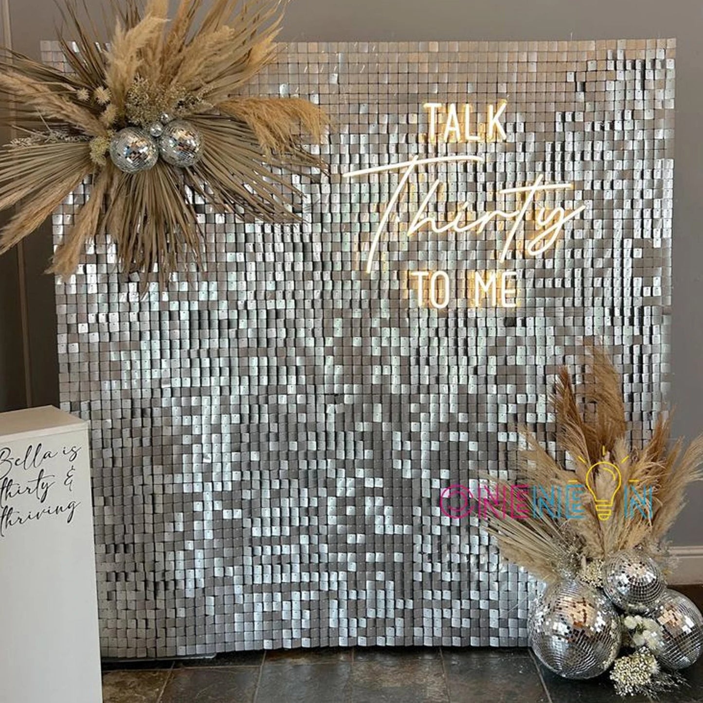 Zhejiang Glitter Wall Backdrop Panels 24 30 49 Pieces Decor