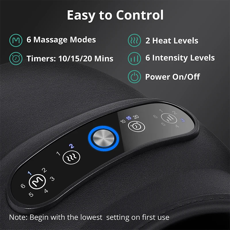 Wireless Hand Massager With Air Compression And Heat