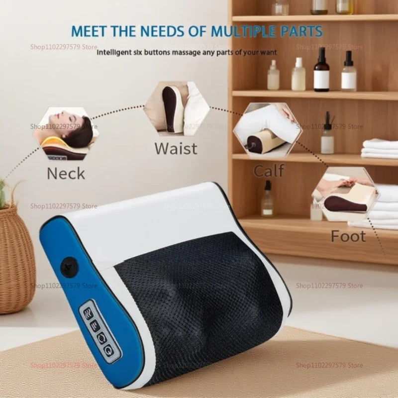 OLOEY Neck Massager With Heated Kneading Pillow For Back