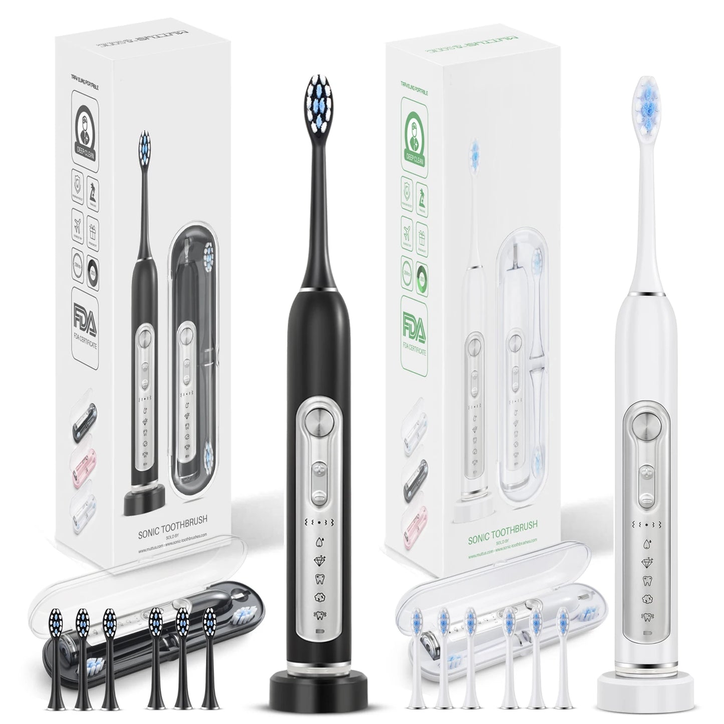 Subort S7 Super Sonic Electric Toothbrush IPX7 Waterproof ReplaceableHeads Advanced
