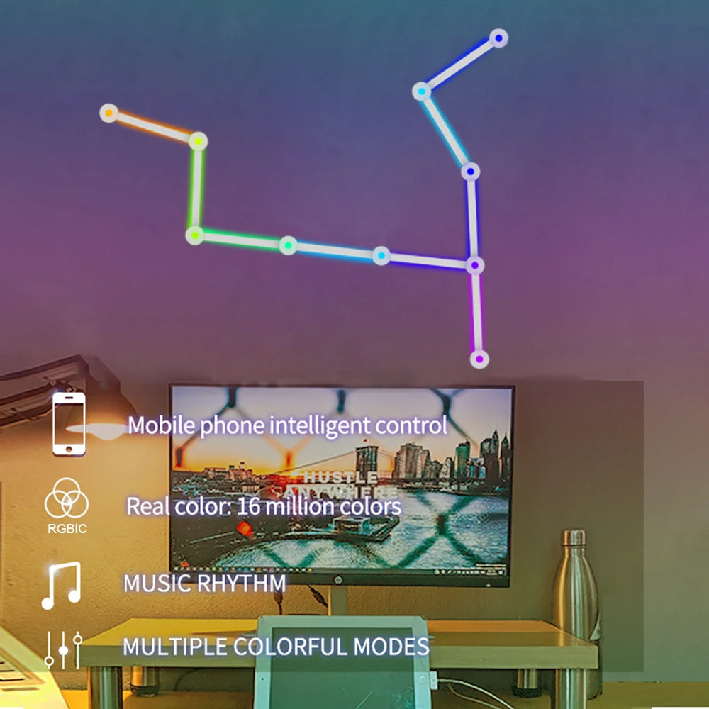 Wiscolor LED RGB Smart Wall Light With Music Rhythm APP