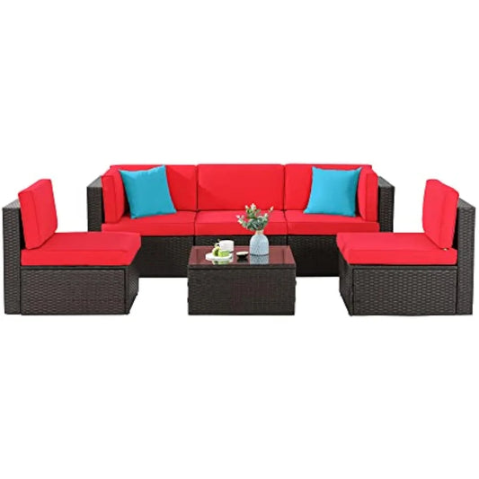 Outdoor All Weather Rattan Sectional Patio Sofa Set
