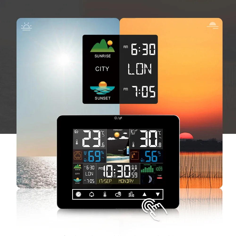 Wireless Weather Station With Atomic Clock Humidity And Air Pressure