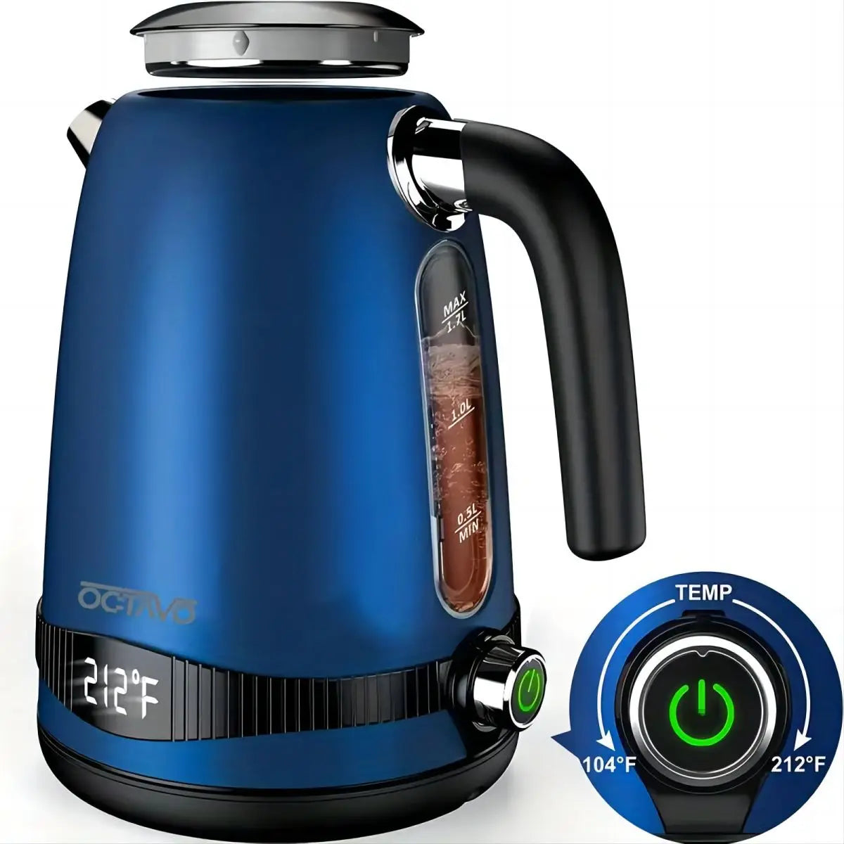 Octavo Electric Kettle Temperature Control LED Display
