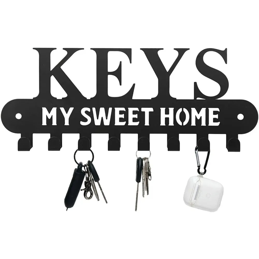 Sweet Home Decorative Wall Mounted Key Holder And Coat Rack