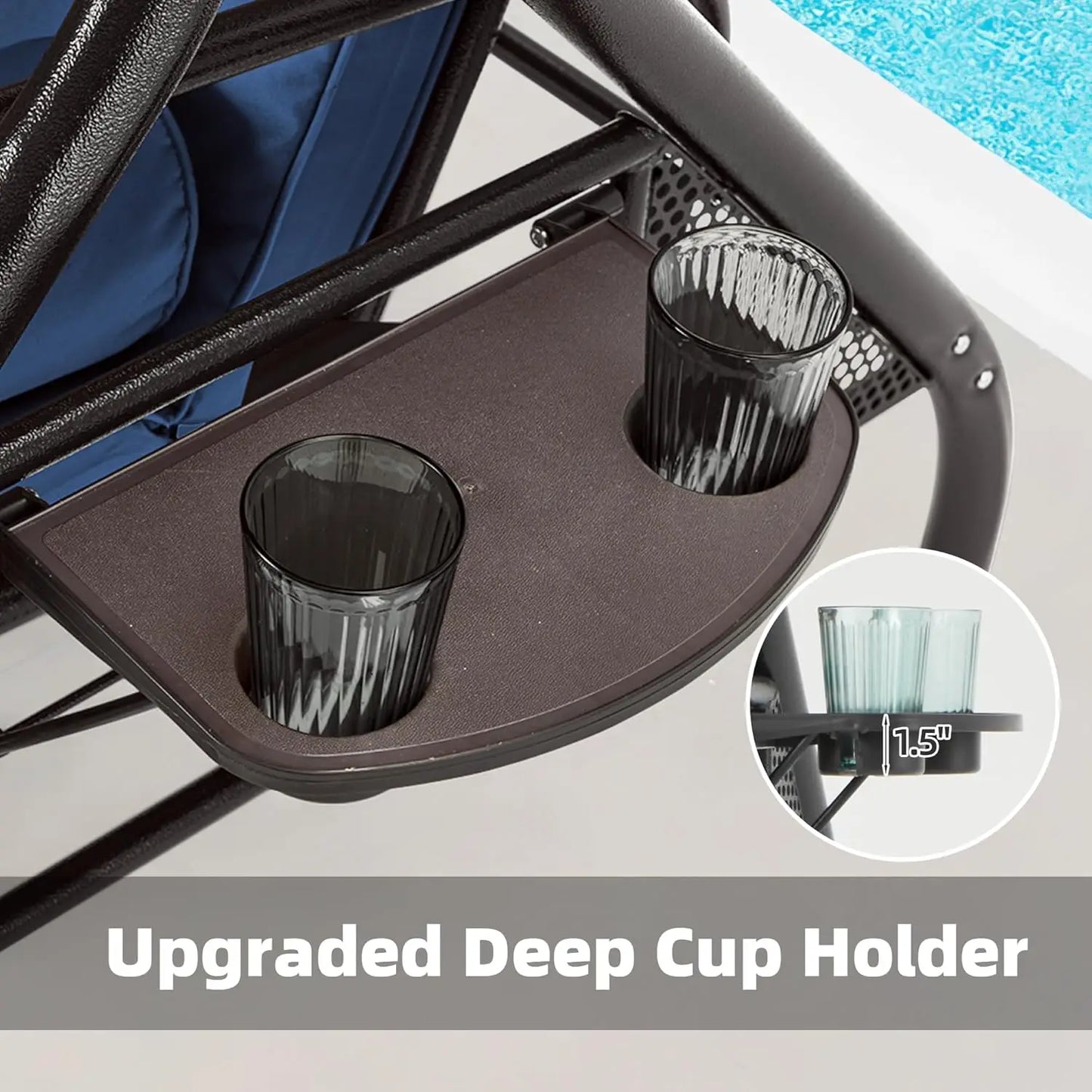 Outdoor Porch Swing With Adjustable Canopy And Stand