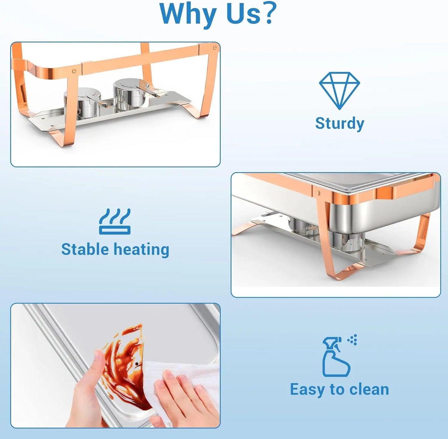 Hign-concerned Buffet Chafing Dishes Set Stainless Steel