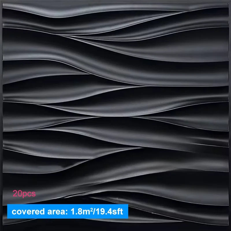 Hign-concerned 20Pcs 3D Wall Panels Indoor Decoration For Living Room Bedroom Office