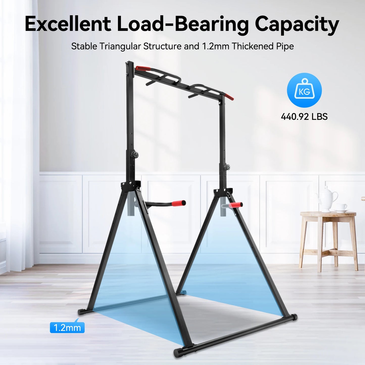 Hign-concerned Triangular Pull Up Station Adjustable Gym