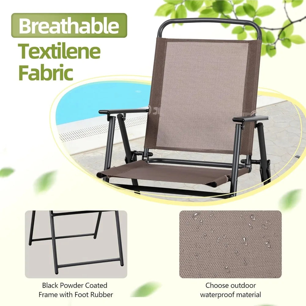 Angduo Folding Patio Dining Set All Weather Furniture