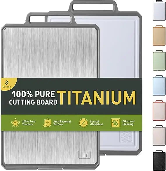 Titanium Cutting Board With Handle For Kitchen Chopping