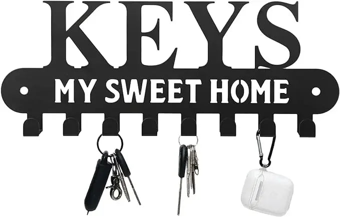 Sweet Home Decorative Wall Mounted Key Holder And Coat Rack