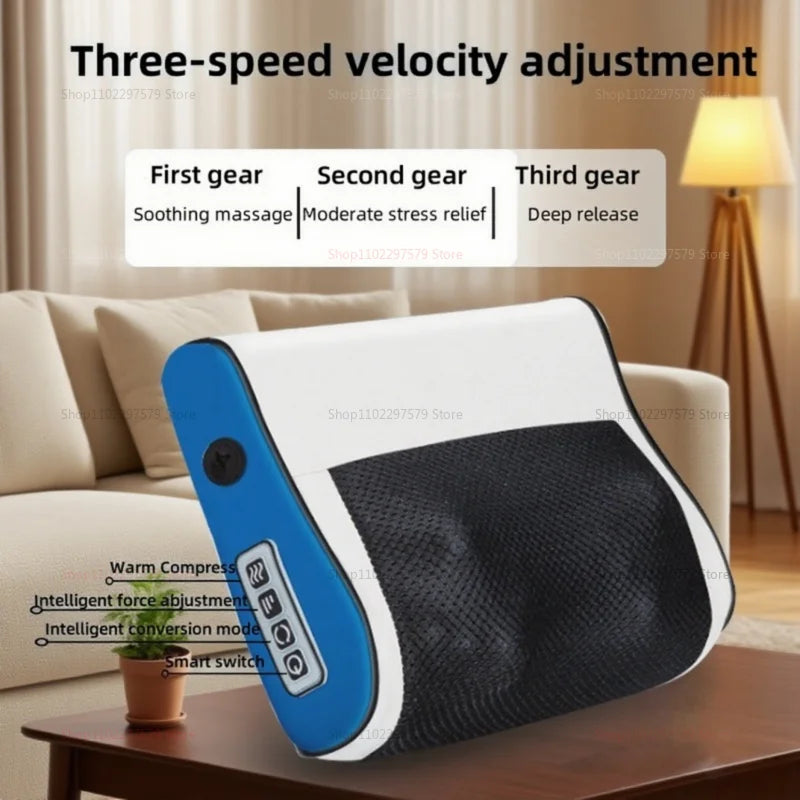 OLOEY Neck Massager With Heated Kneading Pillow For Back