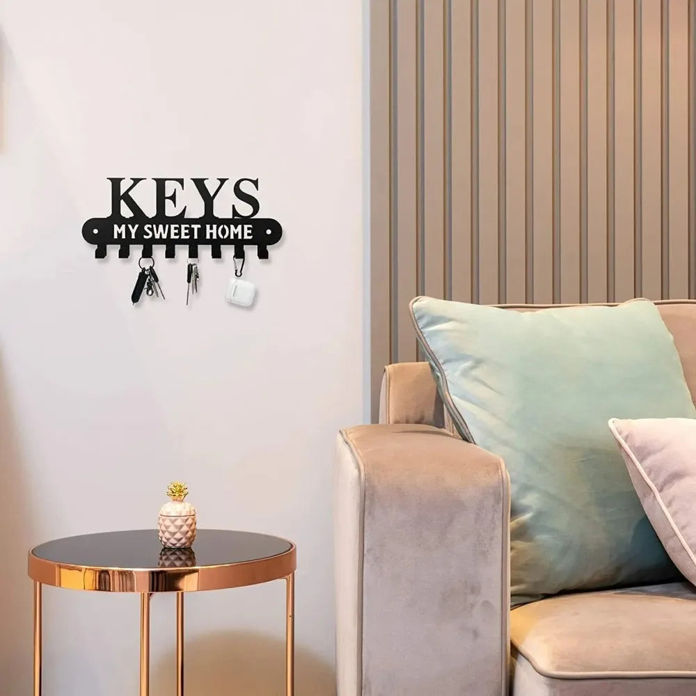 Sweet Home Decorative Wall Mounted Key Holder And Coat Rack