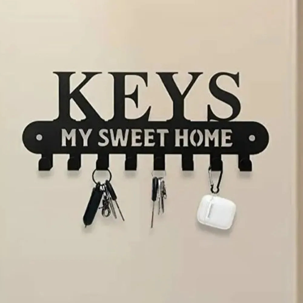 Sweet Home Decorative Wall Mounted Key Holder And Coat Rack