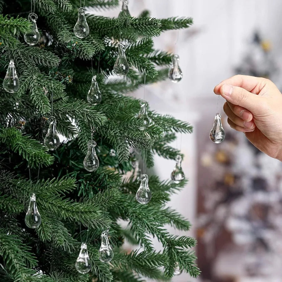 Crystal Teardrop Ornaments Hanging Christmas Decor Set